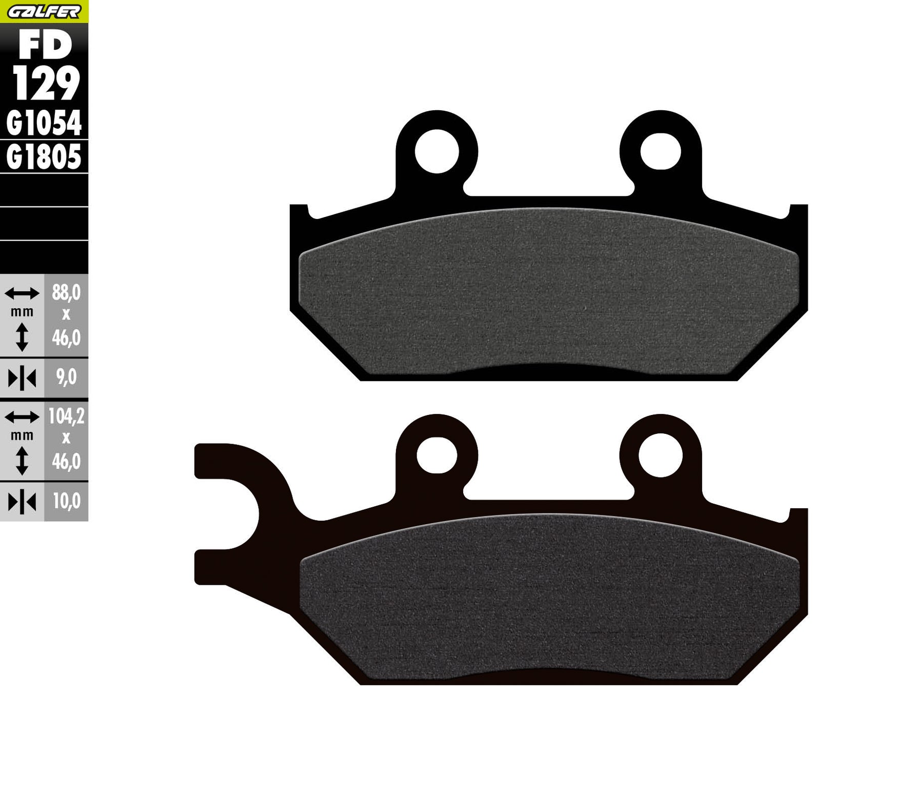 PASTILLAS DE FRENO GALFER SEMI SINTERIZADAS FD129G1054