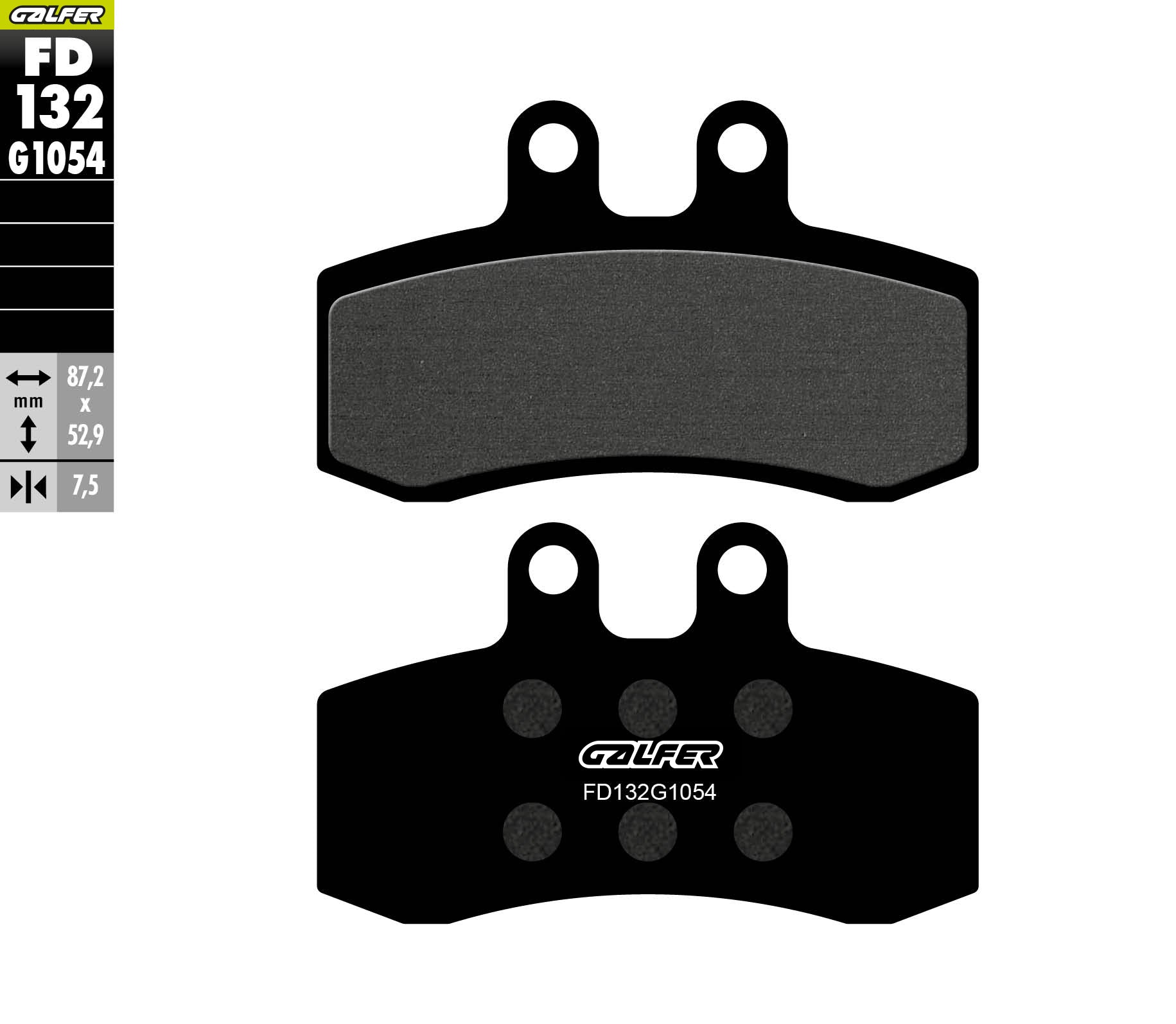 PASTILLAS DE FRENO GALFER SEMI SINTERIZADAS FD132G1054