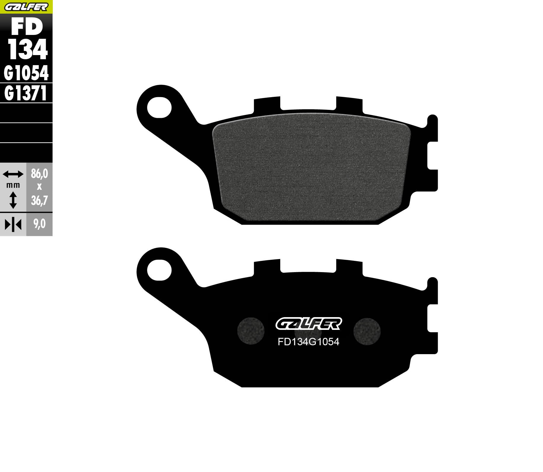 PASTILLAS DE FRENO GALFER SEMI SINTERIZADAS FD134G1054