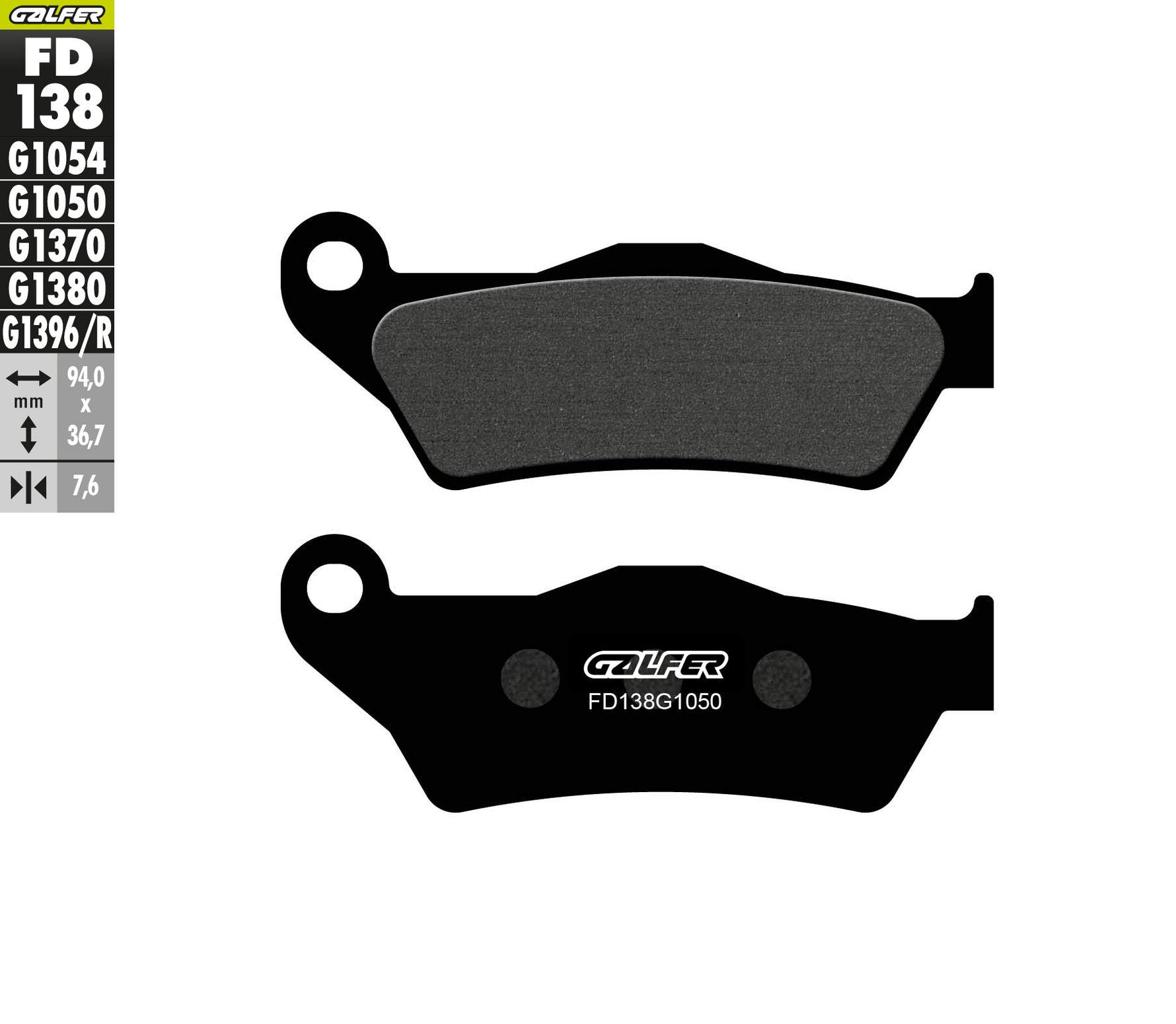 PASTILLAS DE FRENO GALFER SEMI METAL KTM EXC/EXC-F, HUSQVARNA TE/FE/TC/FC