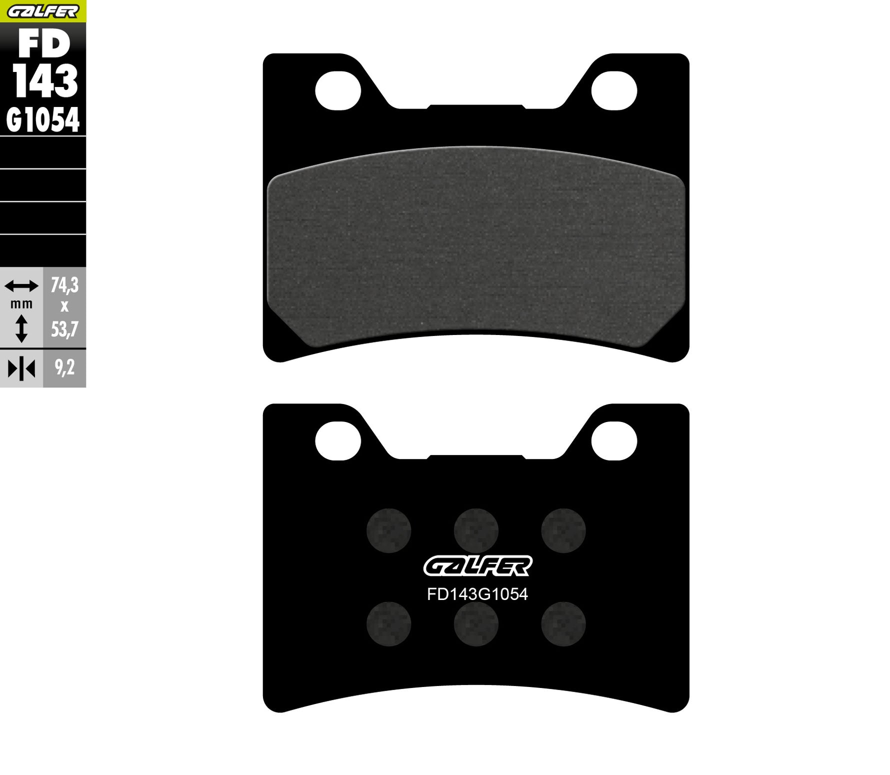 PASTILLAS DE FRENO GALFER SEMI SINTERIZADAS FD143G1054