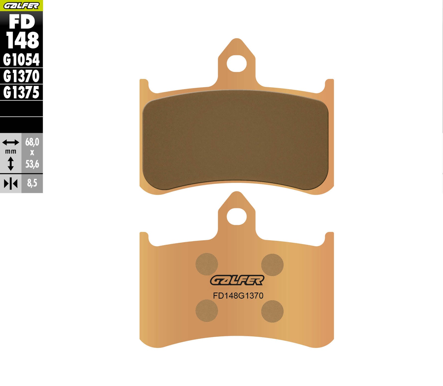 PASTILLAS DE FRENO GALFER SINTERIZADAS FD148G1370