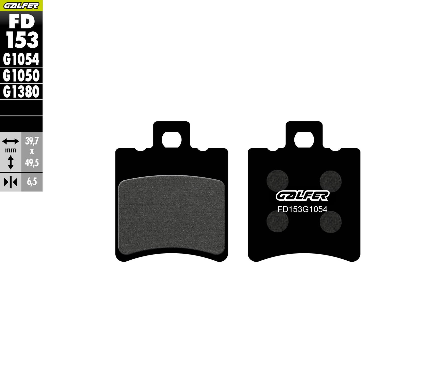 PASTILLAS DE FRENO GALFER SEMI SINTERIZADAS FD153G1054
