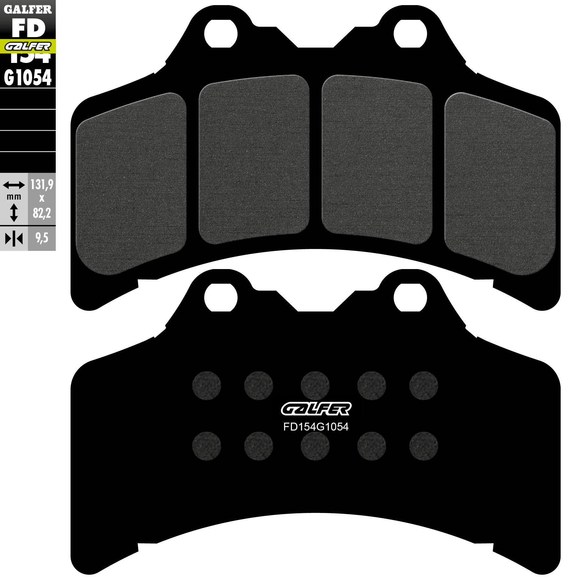 PASTILLAS DE FRENO GALFER SEMI SINTERIZADAS FD154G1054