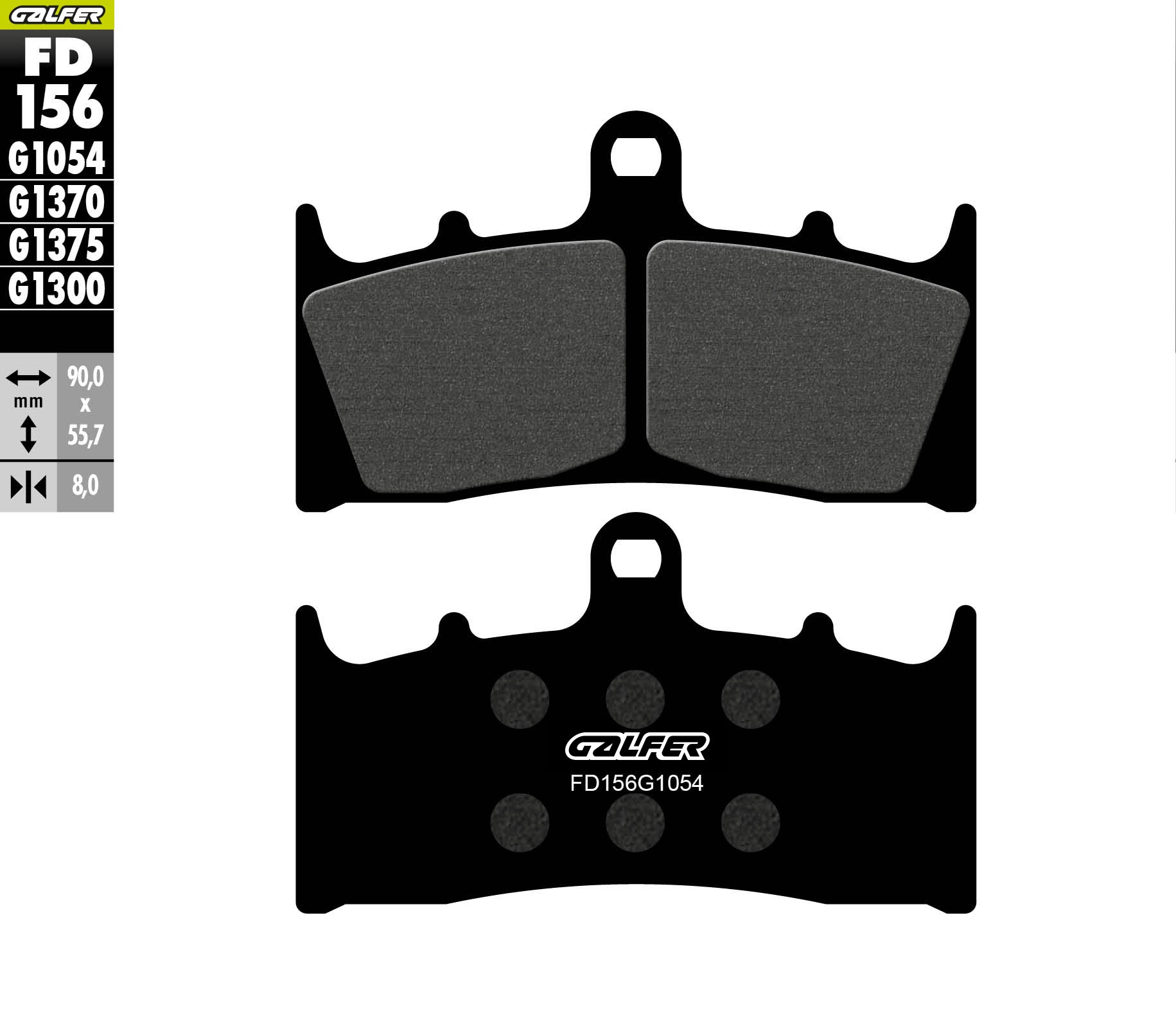 PASTILLAS DE FRENO GALFER SEMI SINTERIZADAS FD156G1054