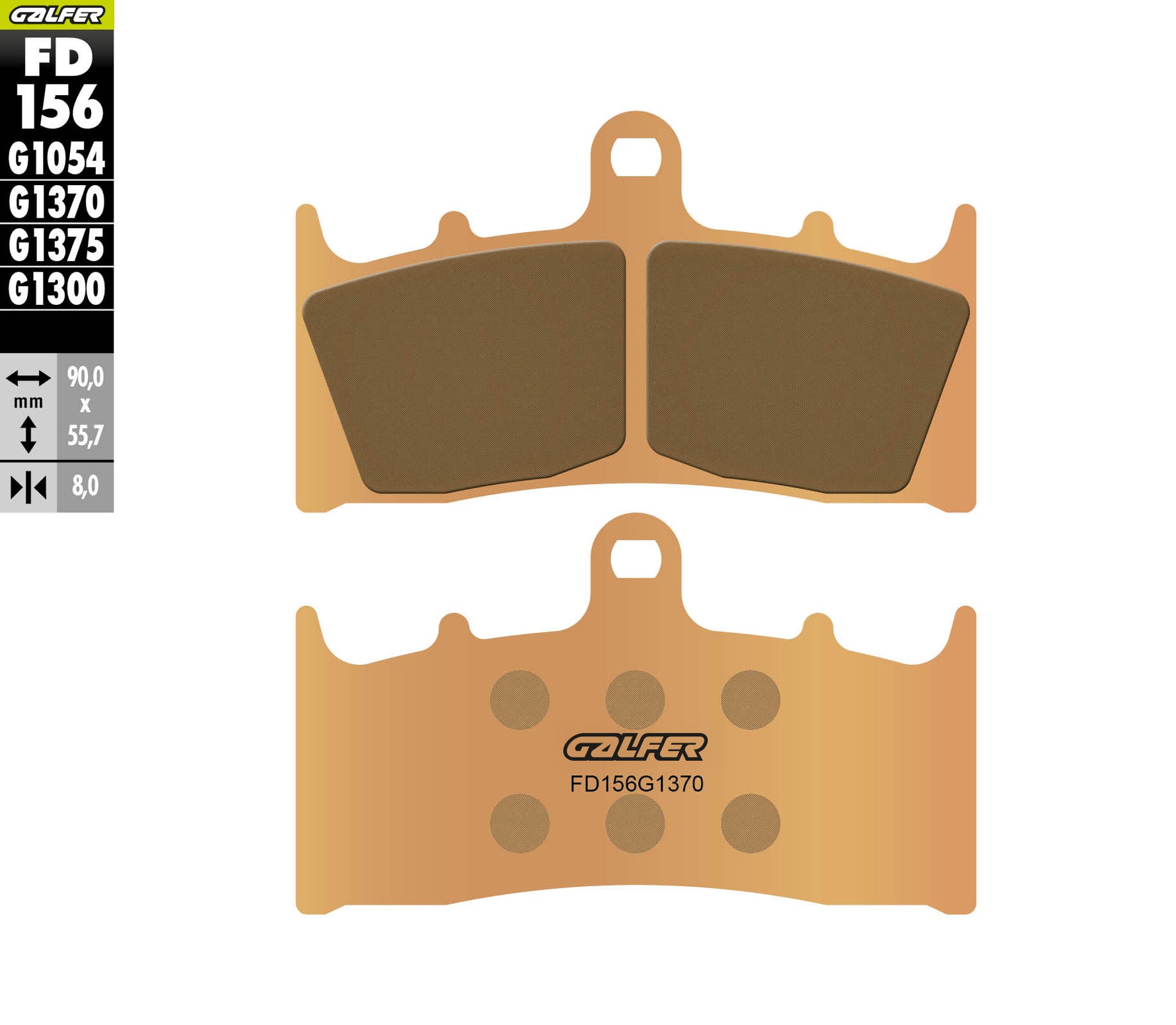 PASTILLAS DE FRENO GALFER SINTERIZADAS FD156G1370