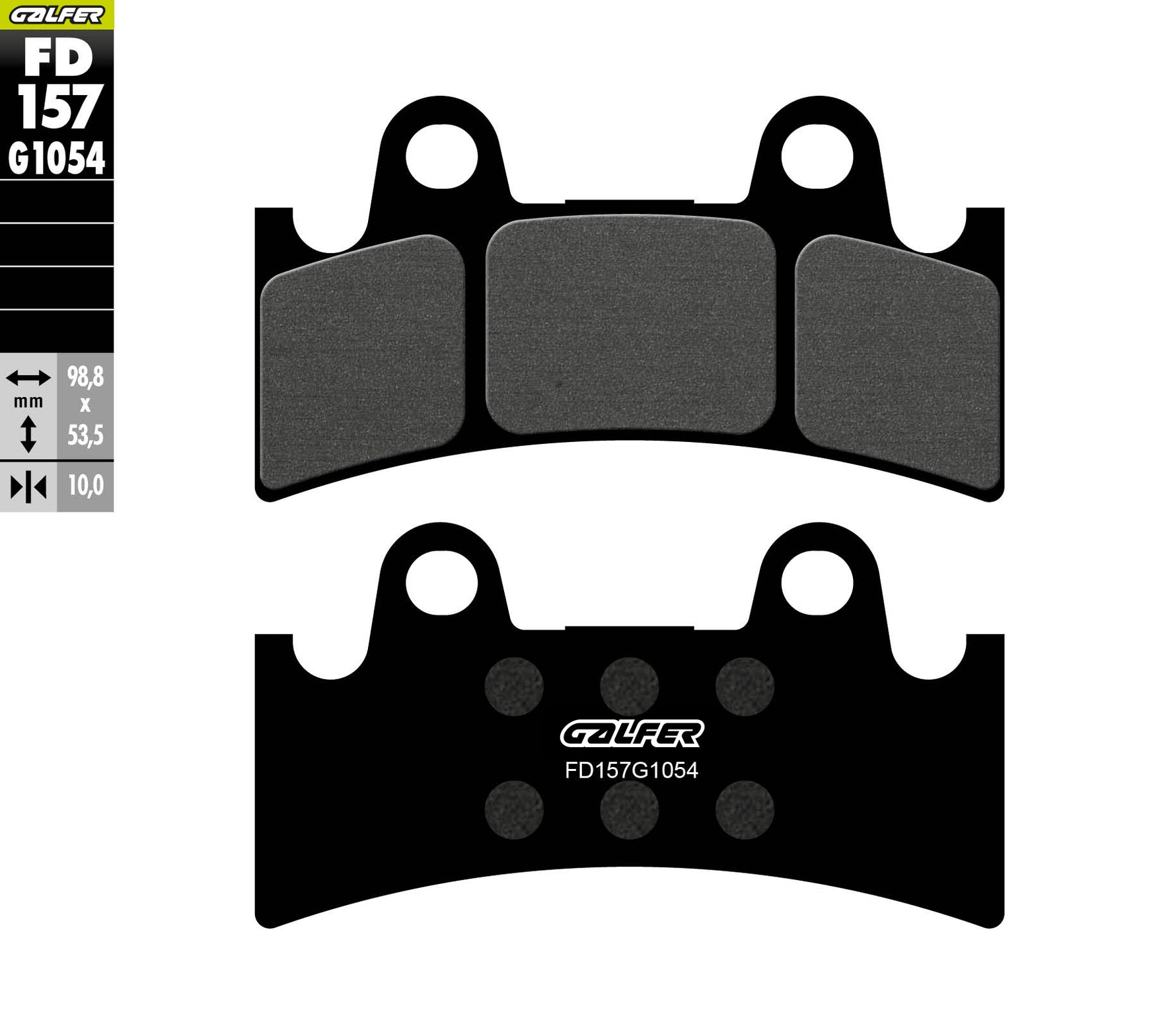 PASTILLAS DE FRENO GALFER SEMI SINTERIZADAS FD157G1054