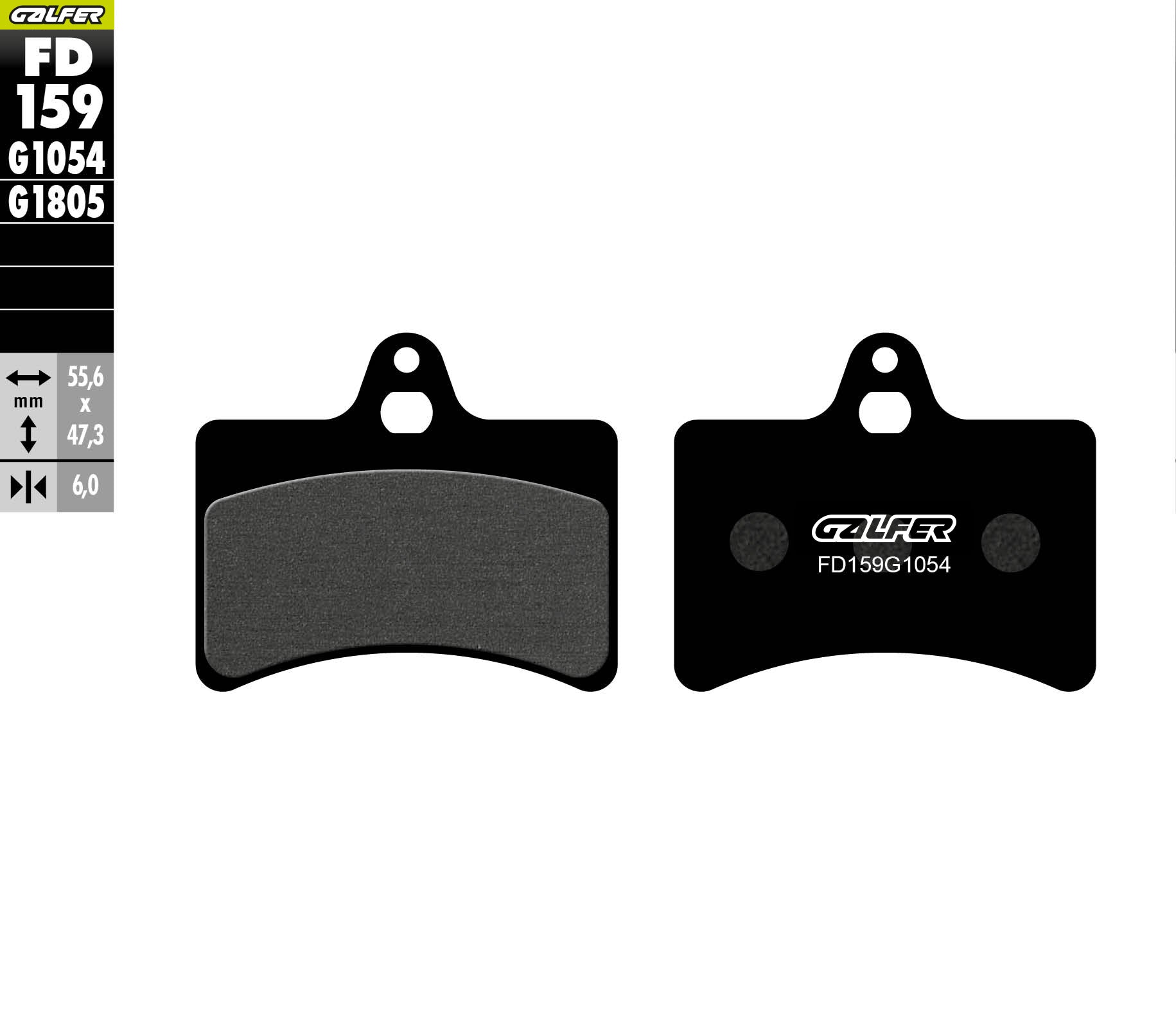 PASTILLAS DE FRENO GALFER SEMI SINTERIZADAS FD159G1054