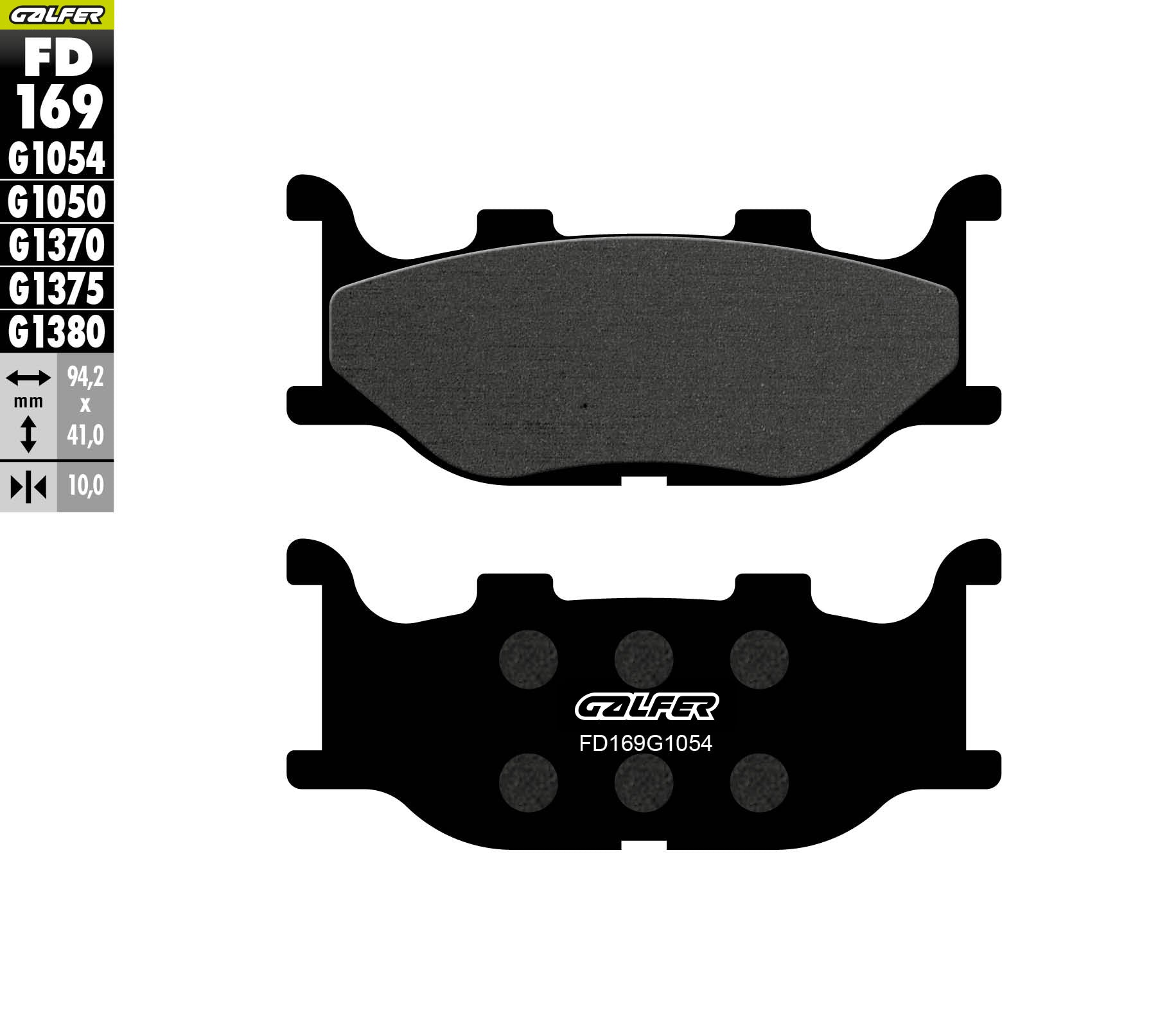 PASTILLAS DE FRENO GALFER SEMI SINTERIZADAS FD169G1054