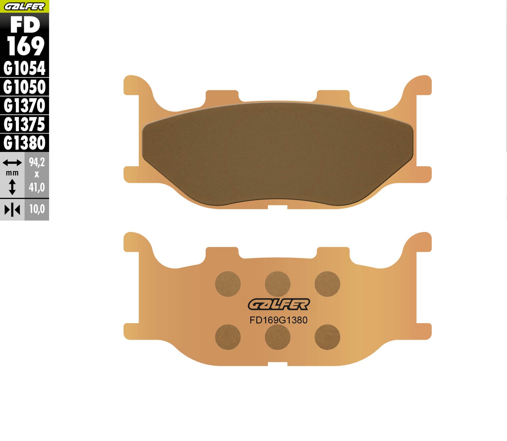 PASTILLAS DE FRENO GALFER SINTERIZADAS FD169G1380