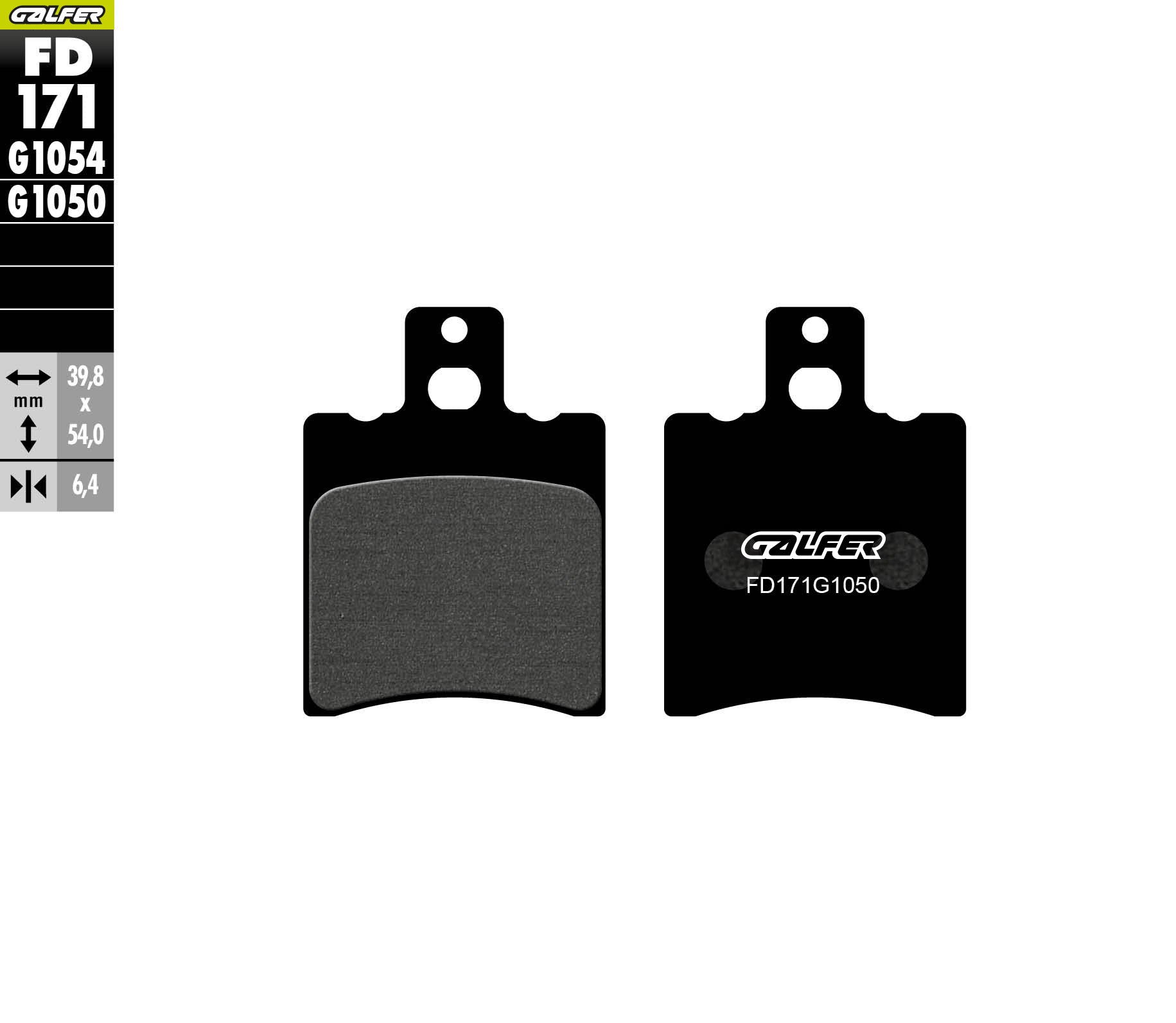 PASTILLAS DE FRENO GALFER SEMI SINTERIZADAS FD171G1050
