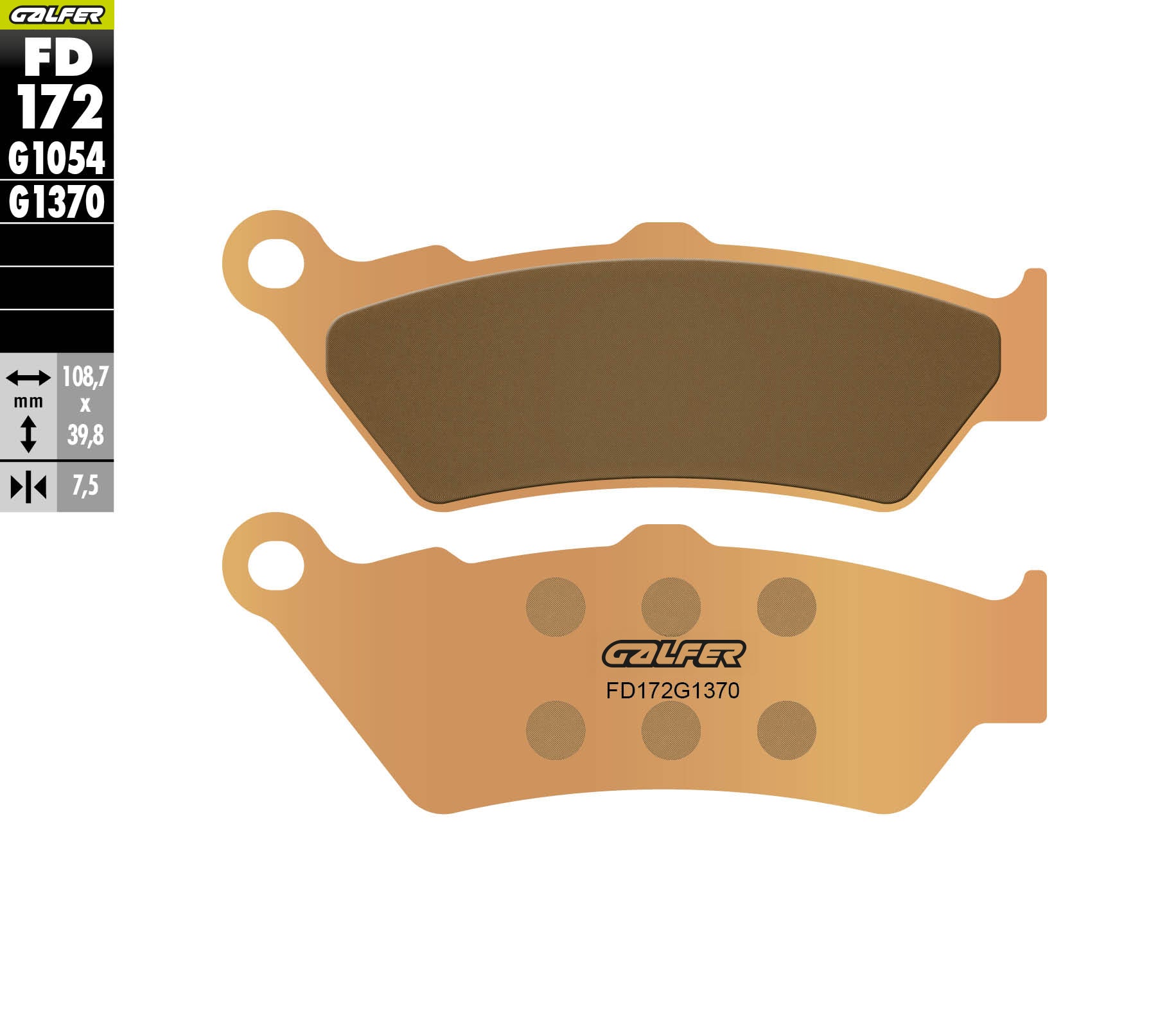 PASTILLAS DE FRENO GALFER SINTERIZADAS DELANTERAS KTM 690/ HUSQVARNA 701/ GASGAS 701