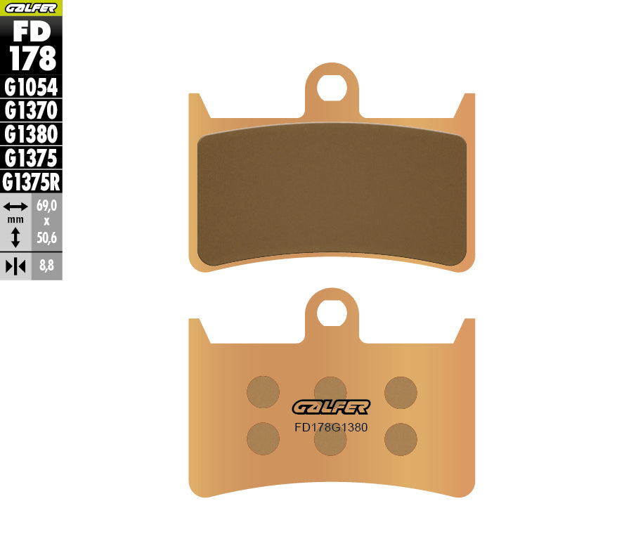 PASTILLAS DE FRENO GALFER SINTERIZADAS FD178G1380