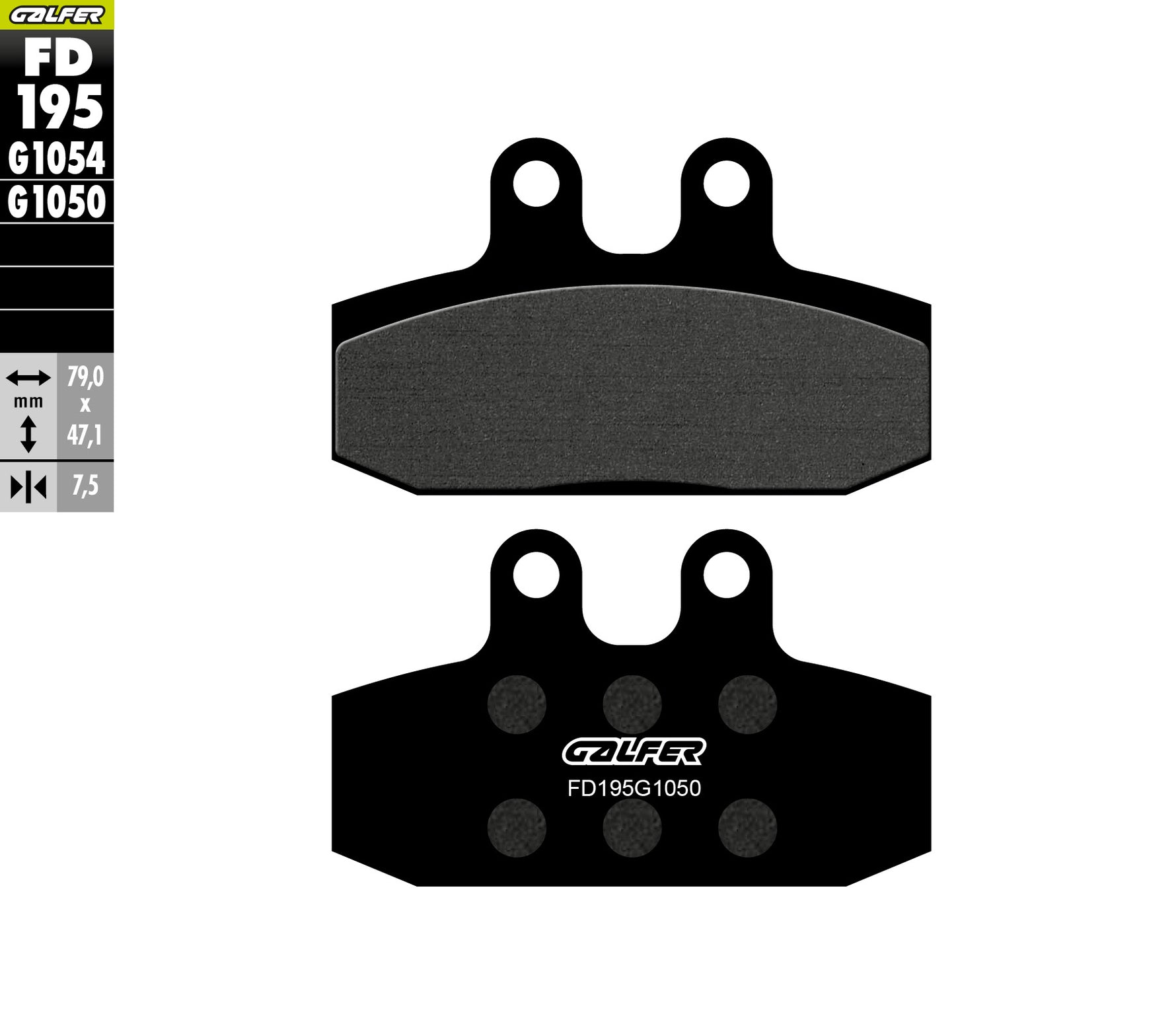 PASTILLAS DE FRENO GALFER SEMI SINTERIZADAS FD195G1050