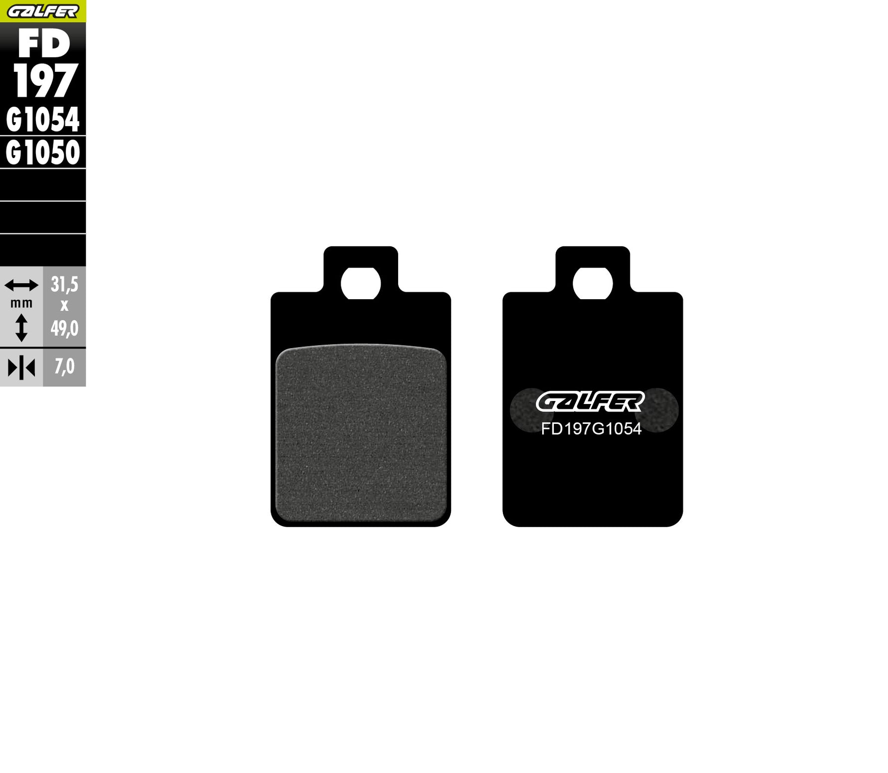 PASTILLAS DE FRENO GALFER SEMI SINTERIZADAS FD197G1054