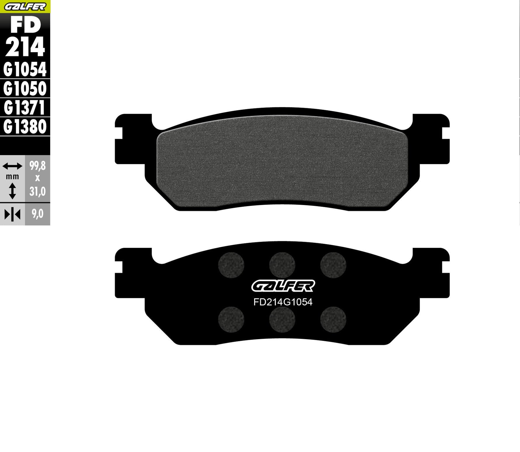 PASTILLAS DE FRENO GALFER SEMI SINTERIZADAS FD214G1054