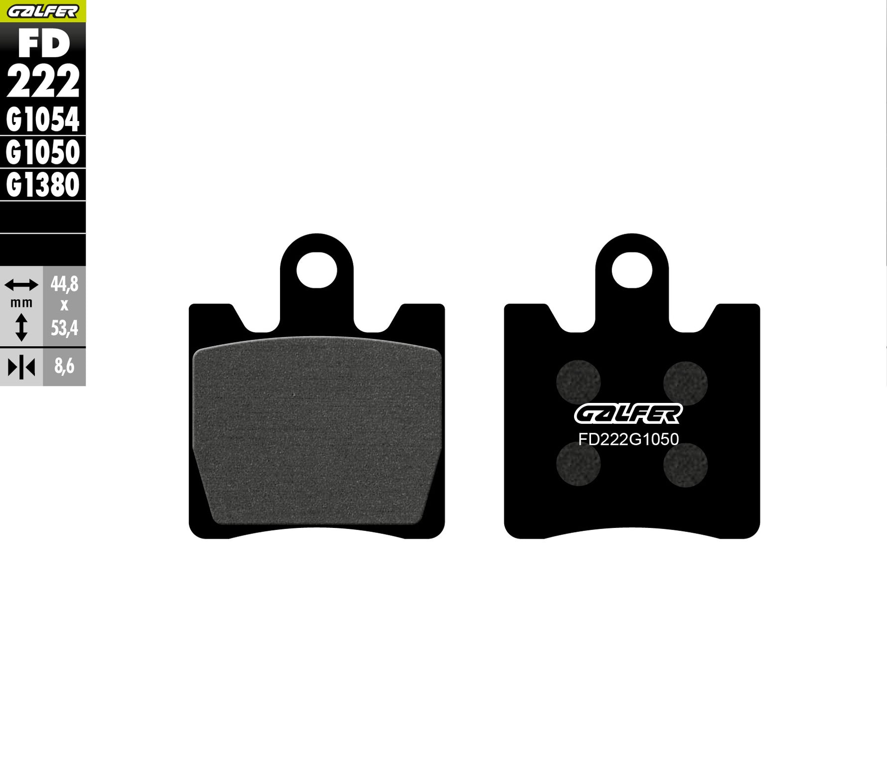 PASTILLAS DE FRENO GALFER SEMI SINTERIZADAS FD222G1050