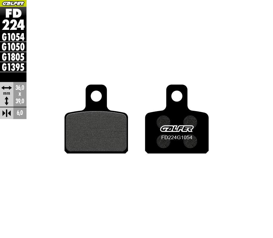 PASTILLAS DE FRENO GALFER SEMI SINTERIZADAS FD224G1054