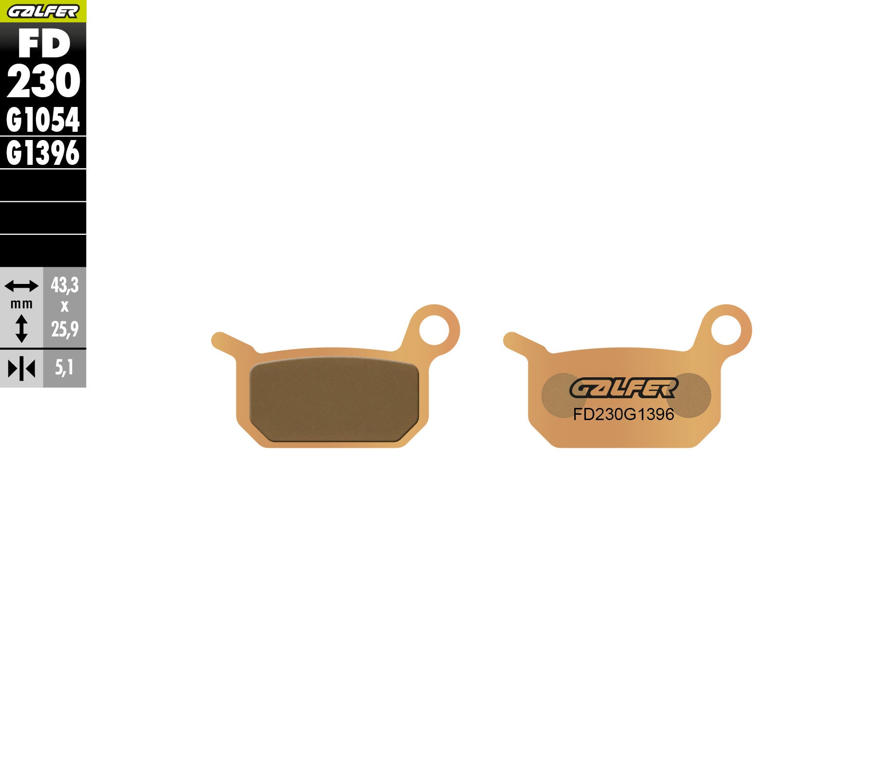 PASTILLAS DE FRENO GALFER SINTERIZADAS TRASERAS KTM SX 50 06..