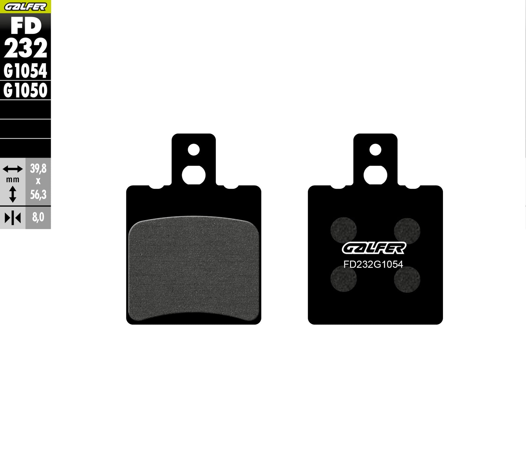 PASTILLAS DE FRENO GALFER SEMI SINTERIZADAS FD232G1054
