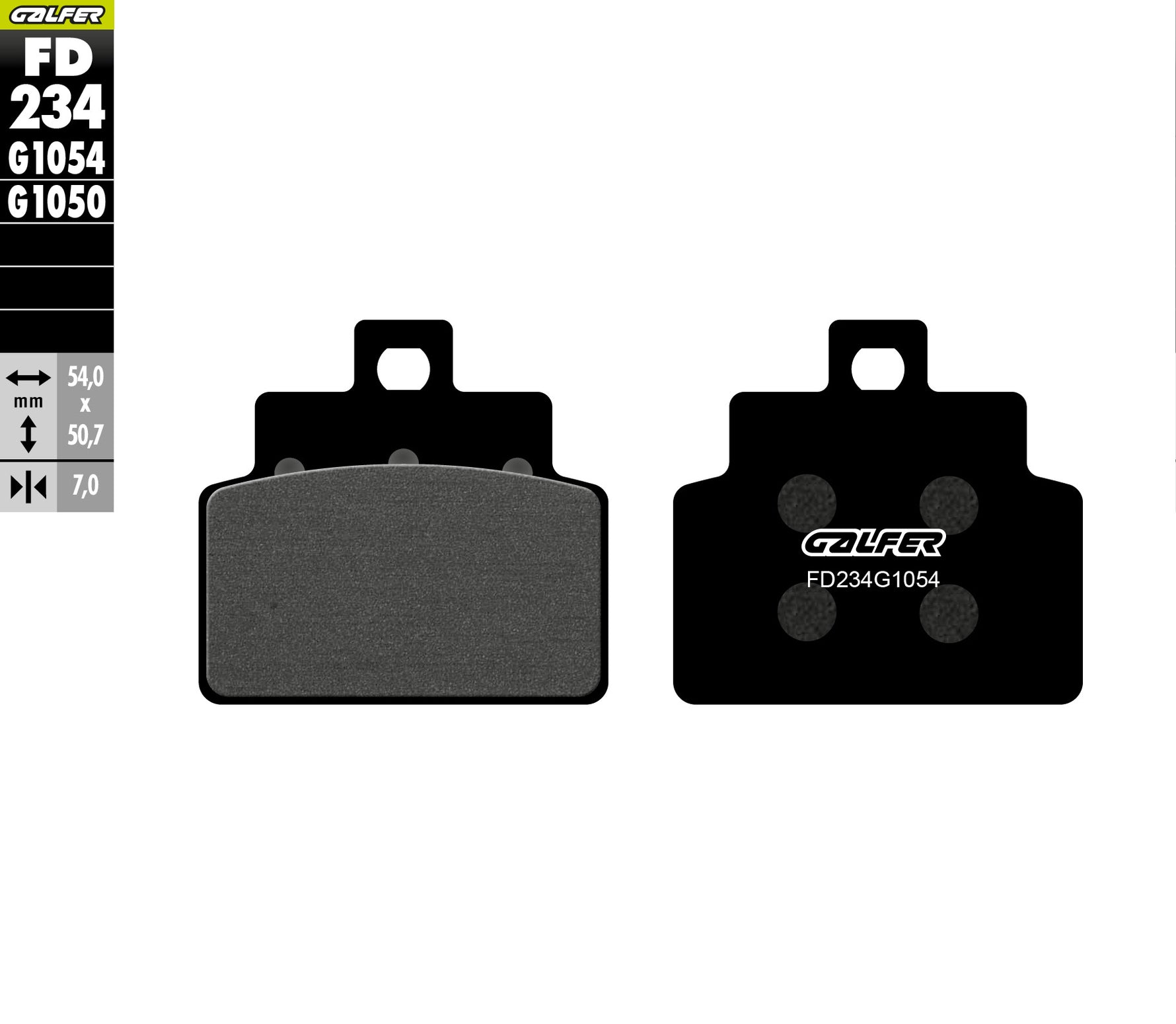 PASTILLAS DE FRENO GALFER SEMI SINTERIZADAS FD234G1054