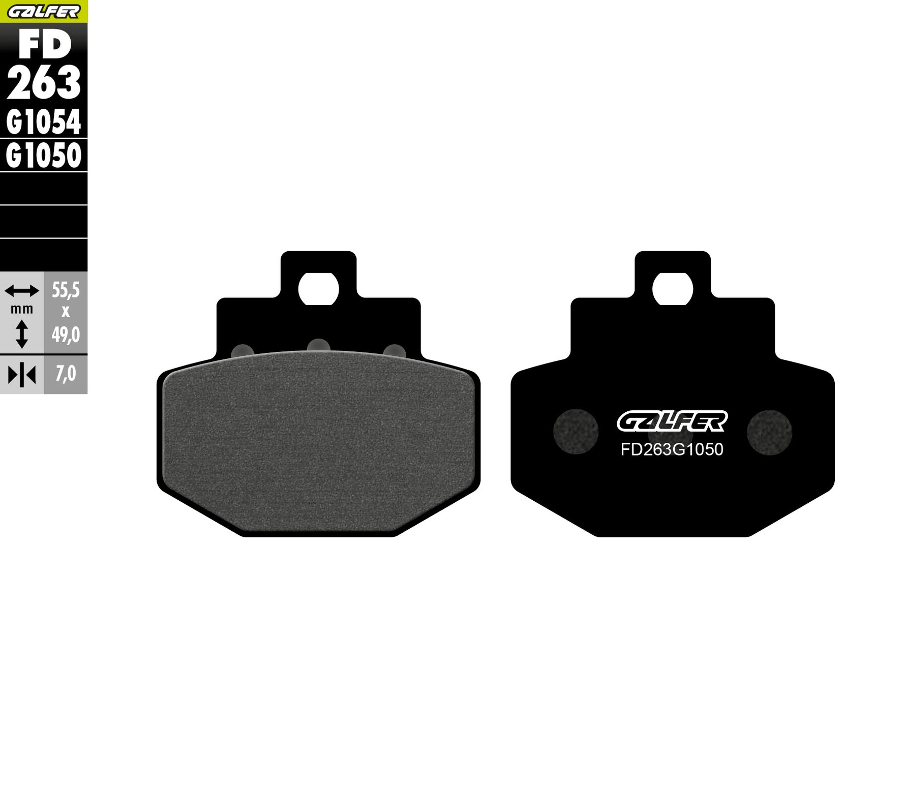 PASTILLAS DE FRENO GALFER SEMI SINTERIZADAS FD263G1050