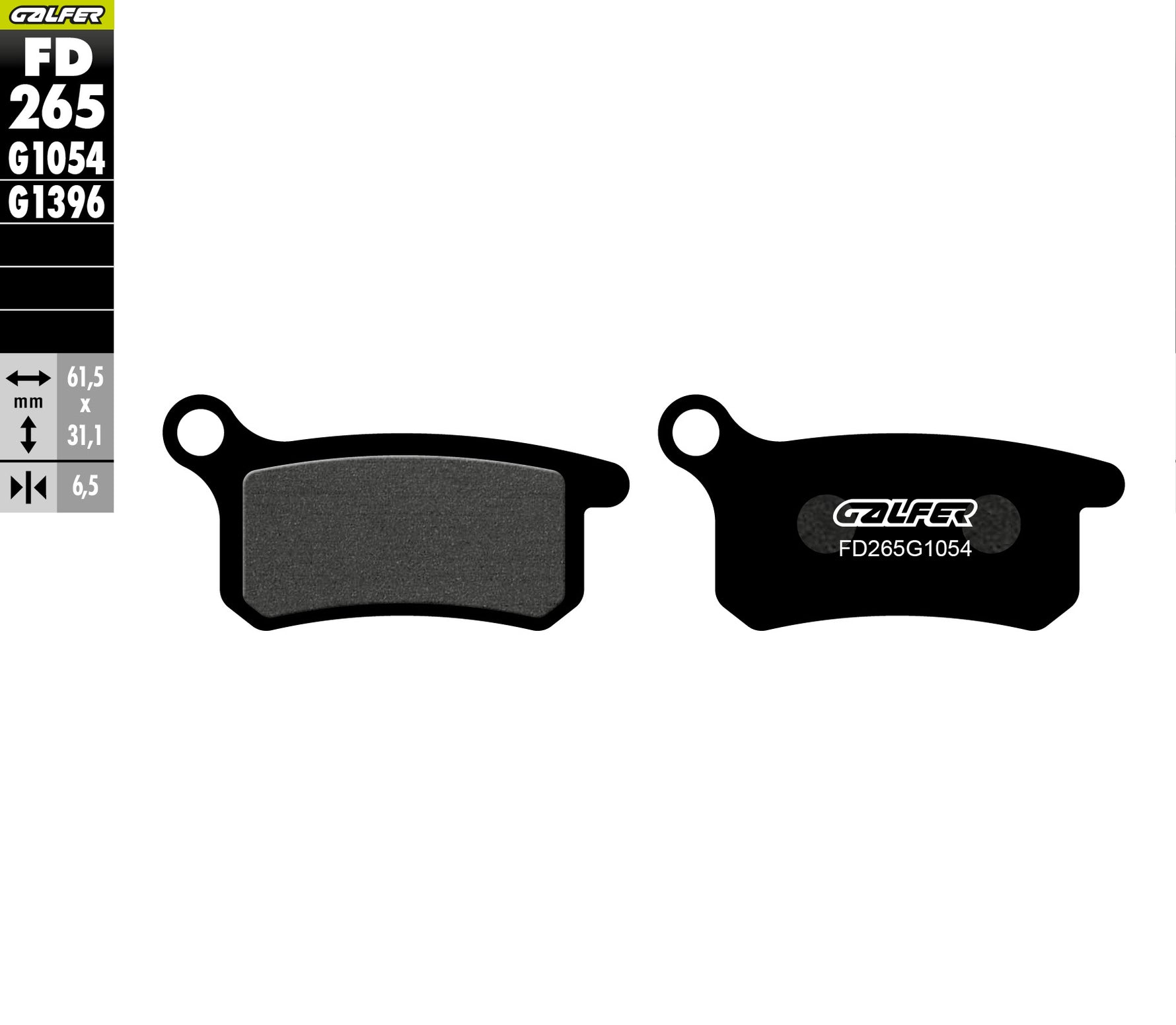 PASTILLAS DE FRENO GALFER SEMI SINTERIZADAS FD265G1054