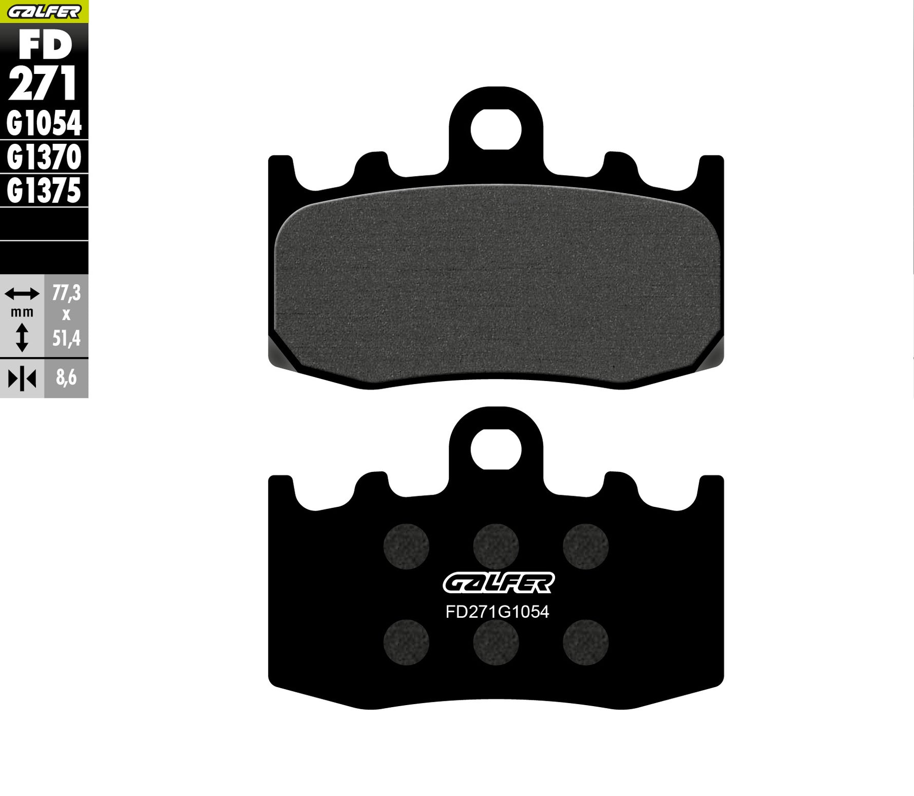 PASTILLAS DE FRENO GALFER SEMI SINTERIZADAS FD271G1054