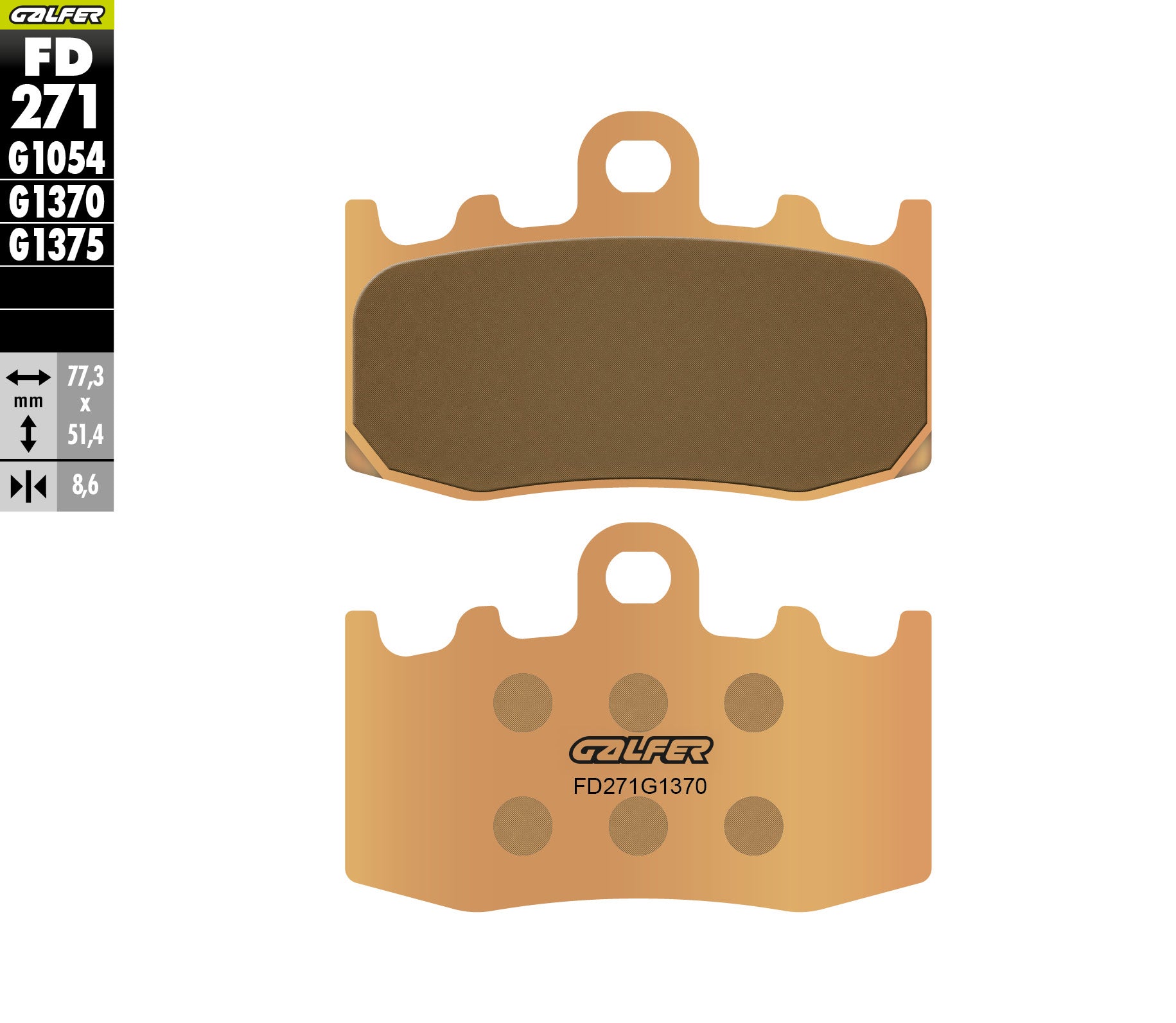 PASTILLAS DE FRENO GALFER SINTERIZADAS FD271G1370