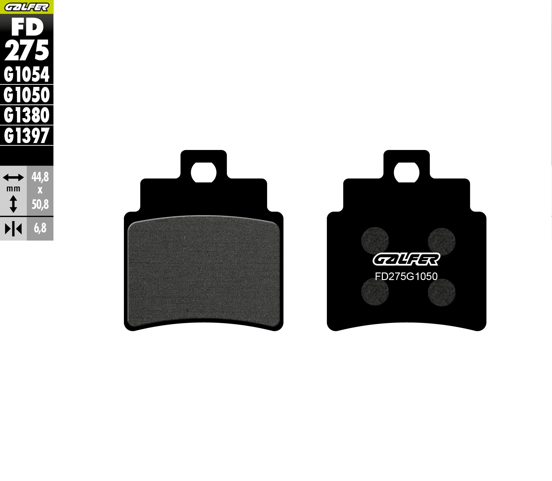 PASTILLAS DE FRENO GALFER SEMI SINTERIZADAS FD275G1050