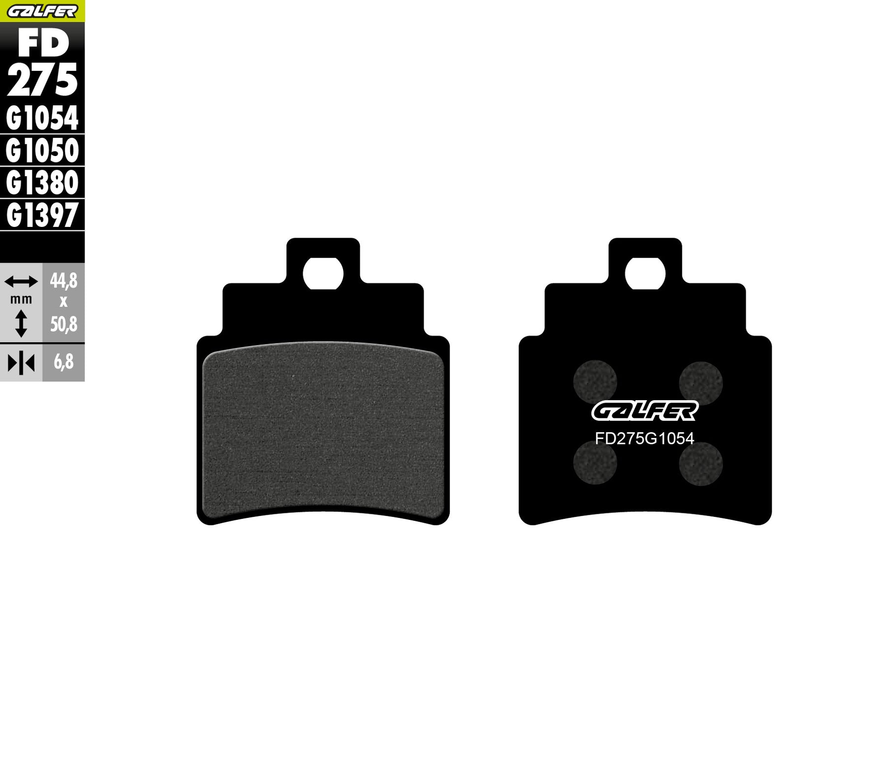 PASTILLAS DE FRENO GALFER SEMI SINTERIZADAS FD275G1054