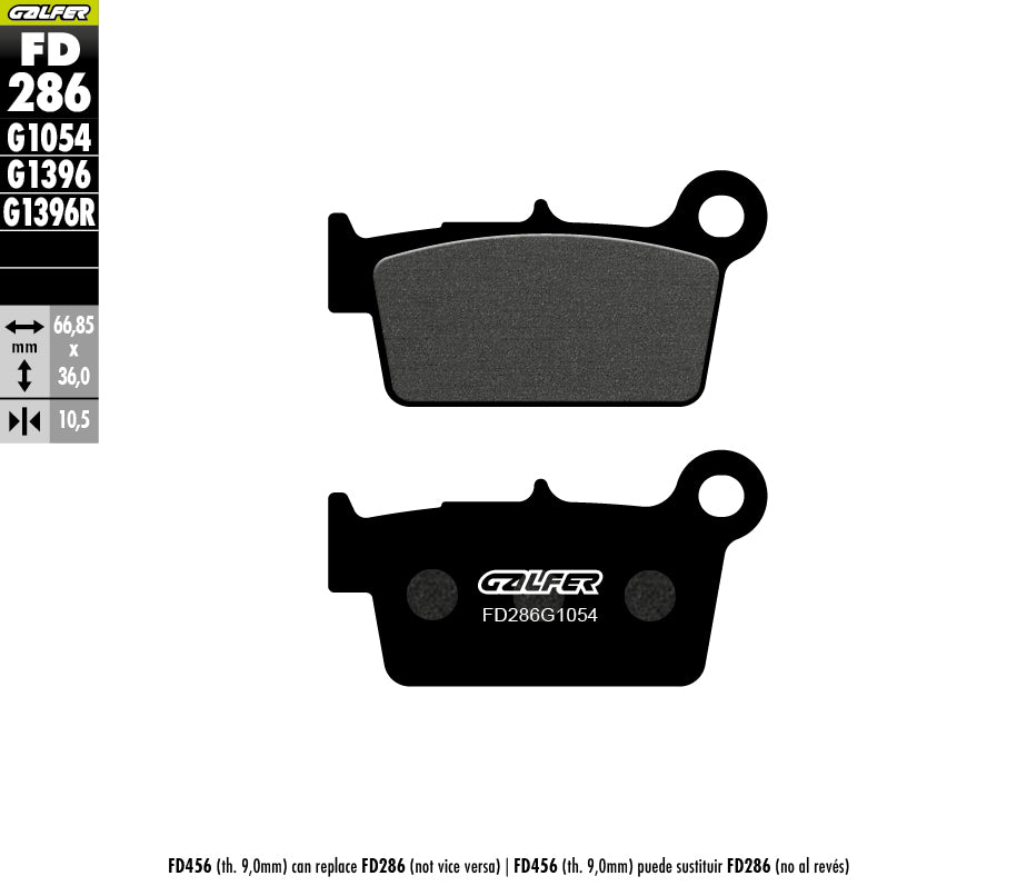 PASTILLAS DE FRENO GALFER SEMI SINTERIZADAS FD286G1054