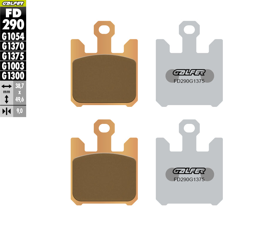 PASTILLAS DE FRENO GALFER SINTERIZADAS DELANTERAS SUZUKI GSXR 1000 03