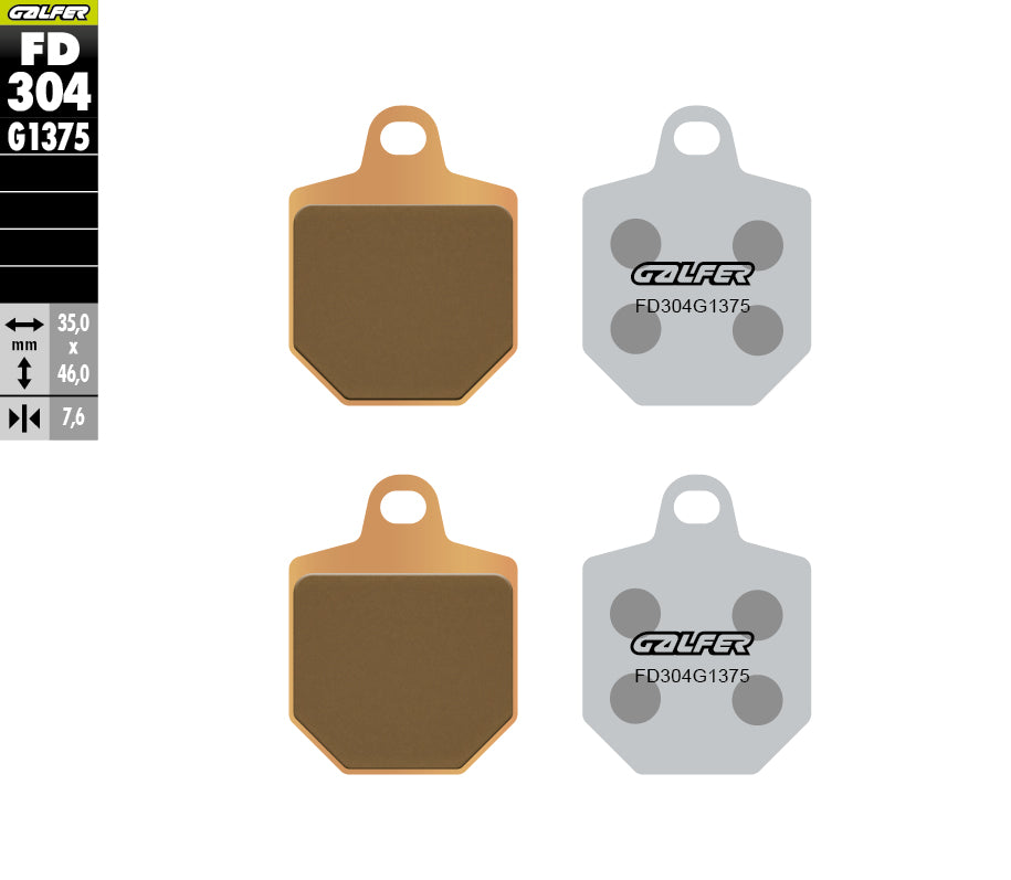 PASTILLAS DE FRENO GALFER SINTERIZADAS FD304G1375