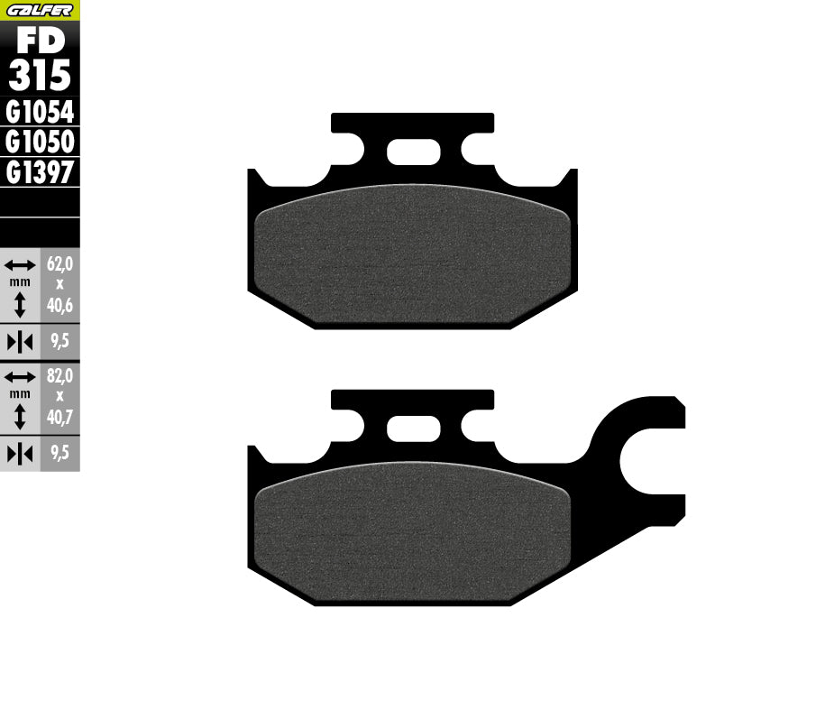 PASTILLAS DE FRENO GALFER SEMI SINTERIZADAS FD315G1050