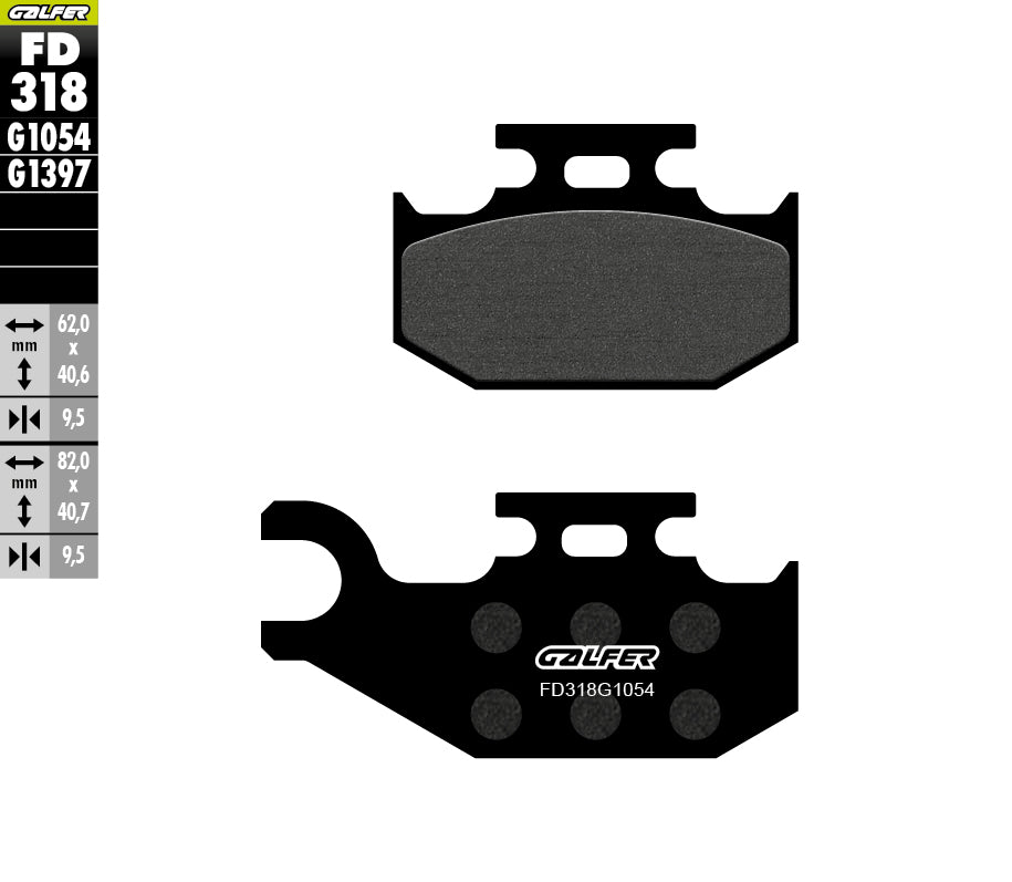 PASTILLAS DE FRENO GALFER SEMI SINTERIZADAS FD318G1054