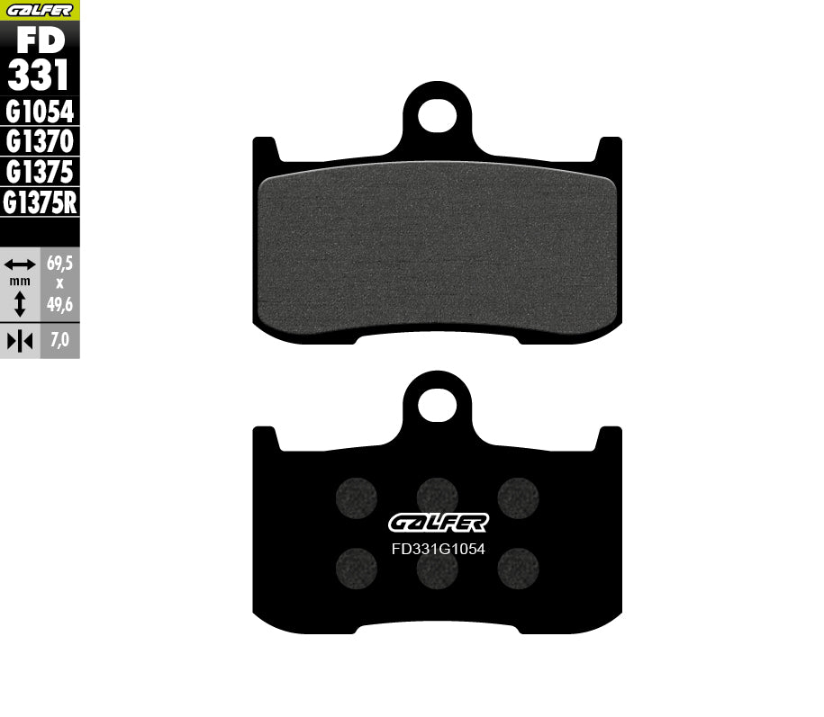 PASTILLAS DE FRENO GALFER SEMI SINTERIZADAS FD331G1054