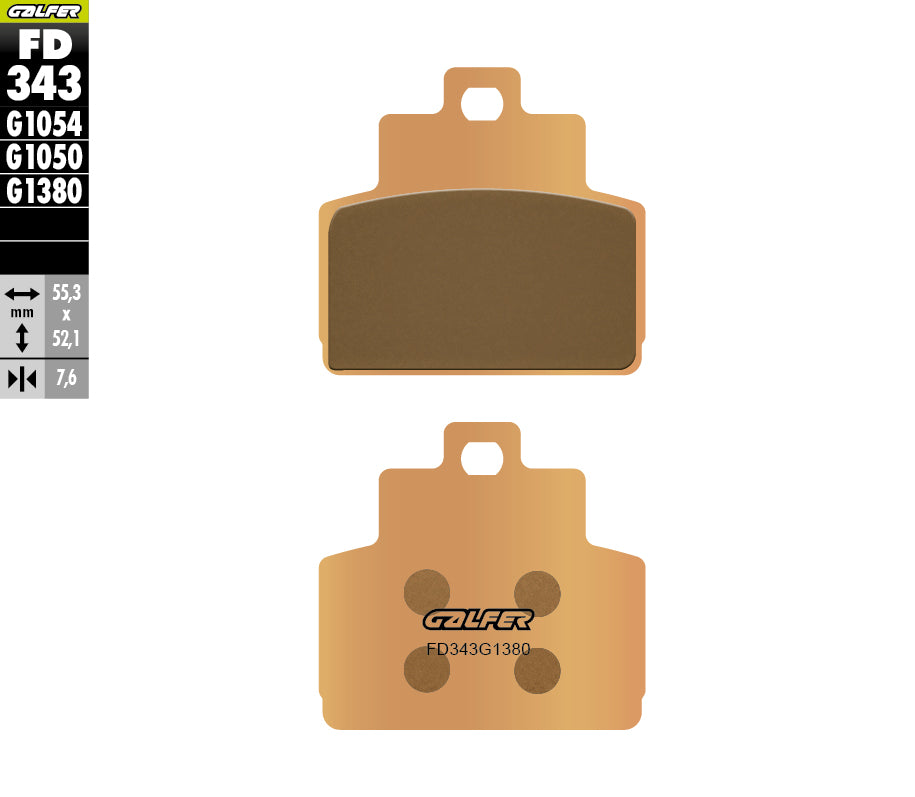 PASTILLAS DE FRENO GALFER SINTERIZADAS FD343G1380
