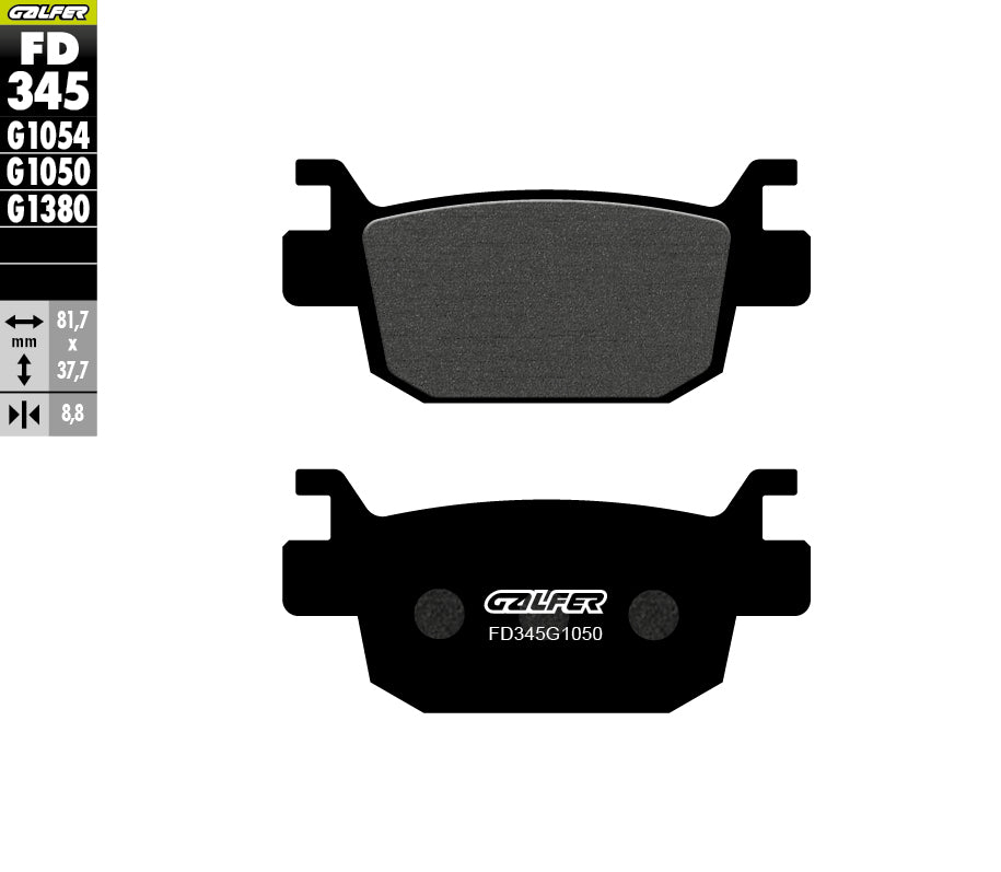 PASTILLAS DE FRENO GALFER SEMI SINTERIZADAS FD345G1050