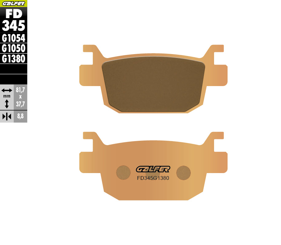 PASTILLAS DE FRENO GALFER SINTERIZADAS FD345G1380