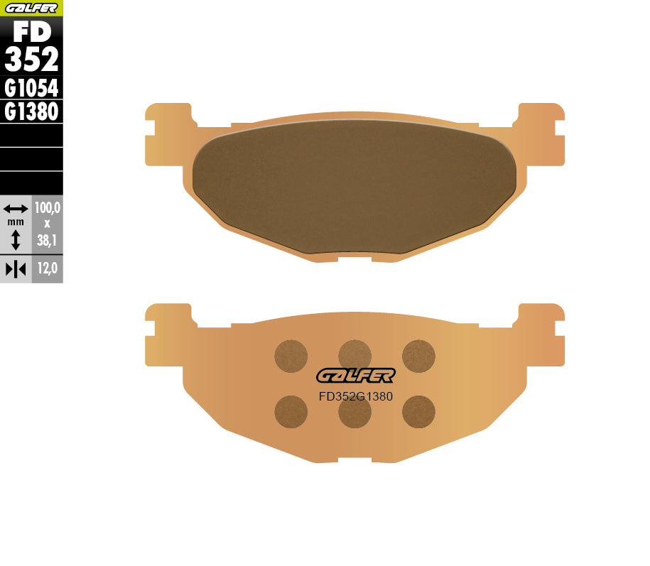 PASTILLAS DE FRENO GALFER SINTERIZADAS FD352G1380