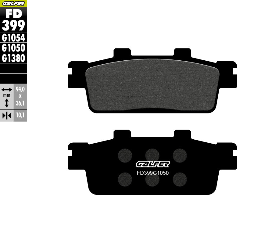 PASTILLAS DE FRENO GALFER SEMI SINTERIZADAS FD399G1050