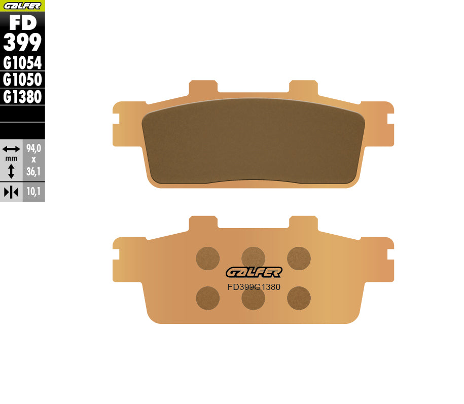 PASTILLAS DE FRENO GALFER SINTERIZADAS FD399G1380