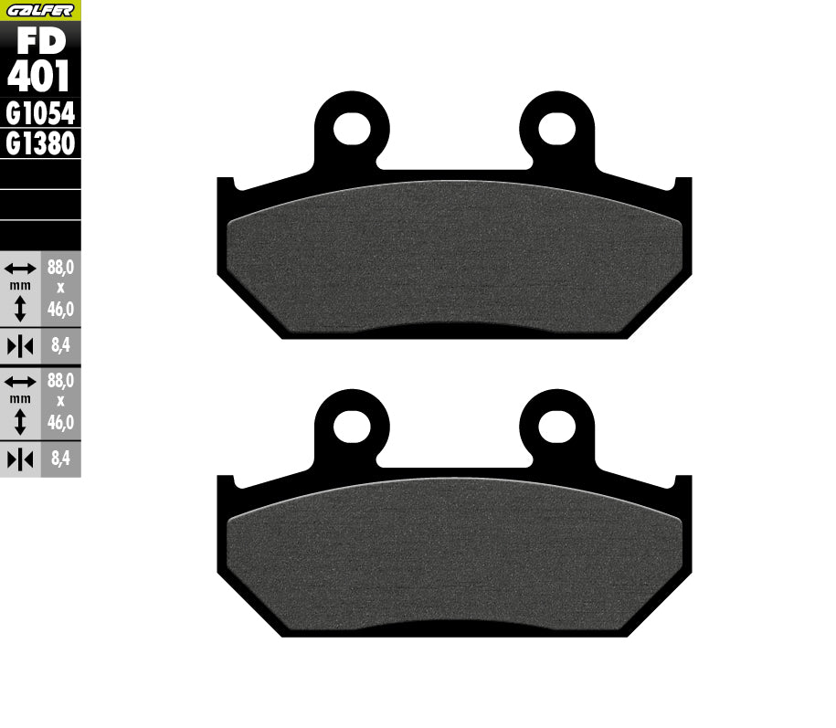 PASTILLAS DE FRENO GALFER SEMI SINTERIZADAS FD401G1054