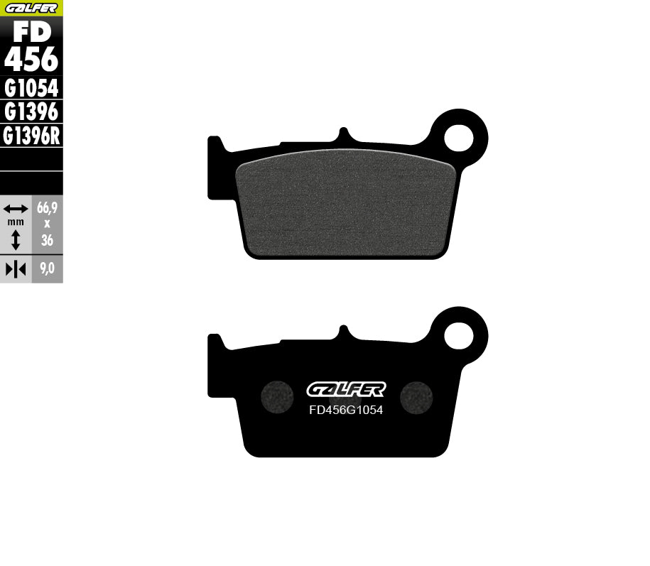 PASTILLAS DE FRENO GALFER SEMI SINTERIZADAS FD456G1054