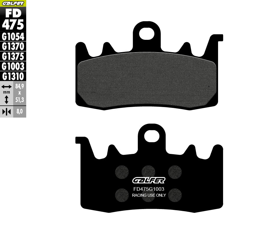PASTILLAS DE FRENO GALFER SEMI SINTERIZADAS FD475G1003