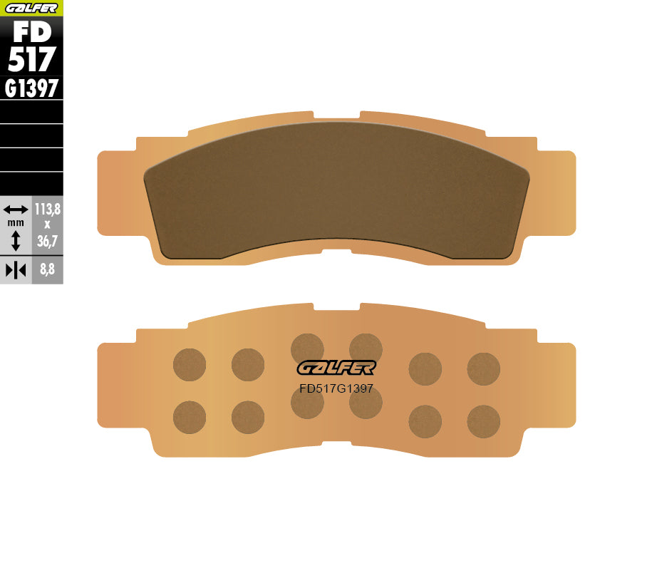 PASTILLAS DE FRENO GALFER SINTERIZADAS FD517G1397