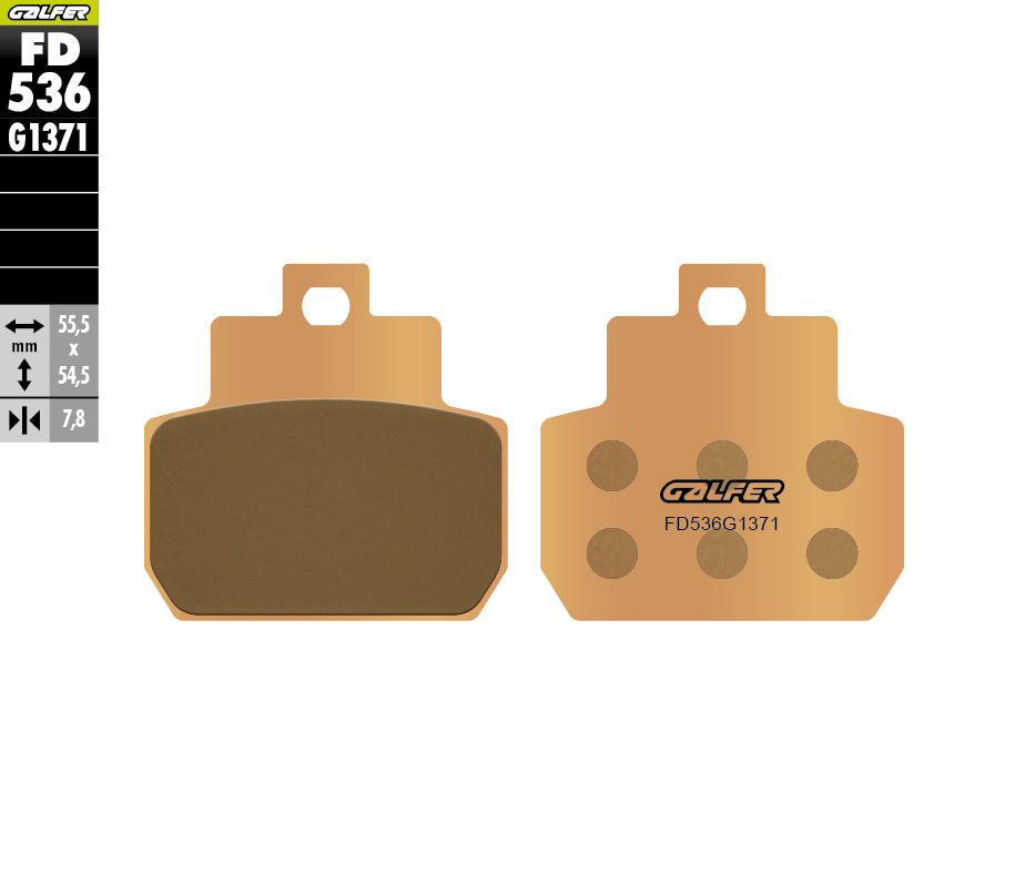 PASTILLAS DE FRENO GALFER SINTERIZADAS FD536G1371