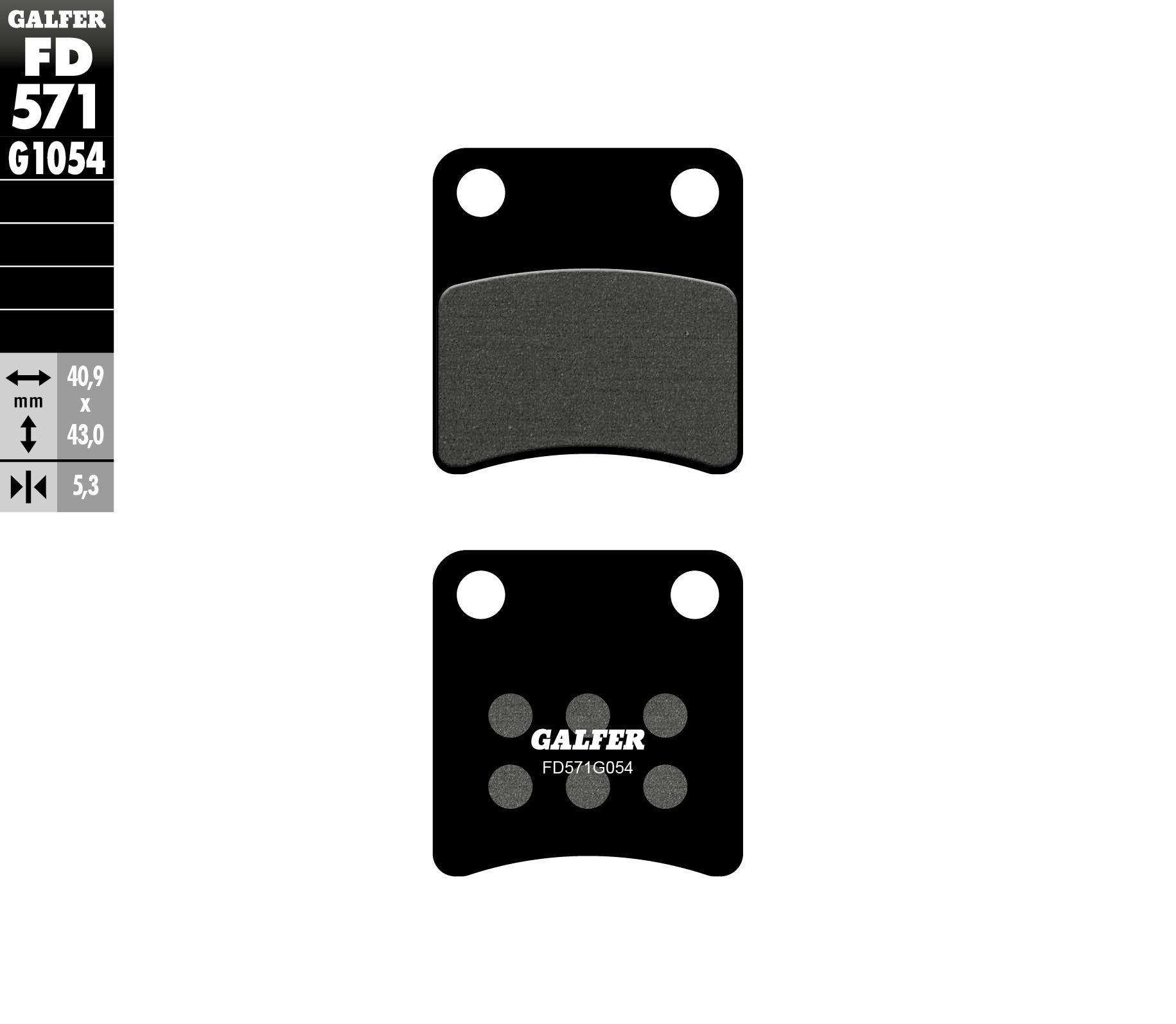 PASTILLAS DE FRENO GALFER SEMI SINTERIZADAS FD571G1054