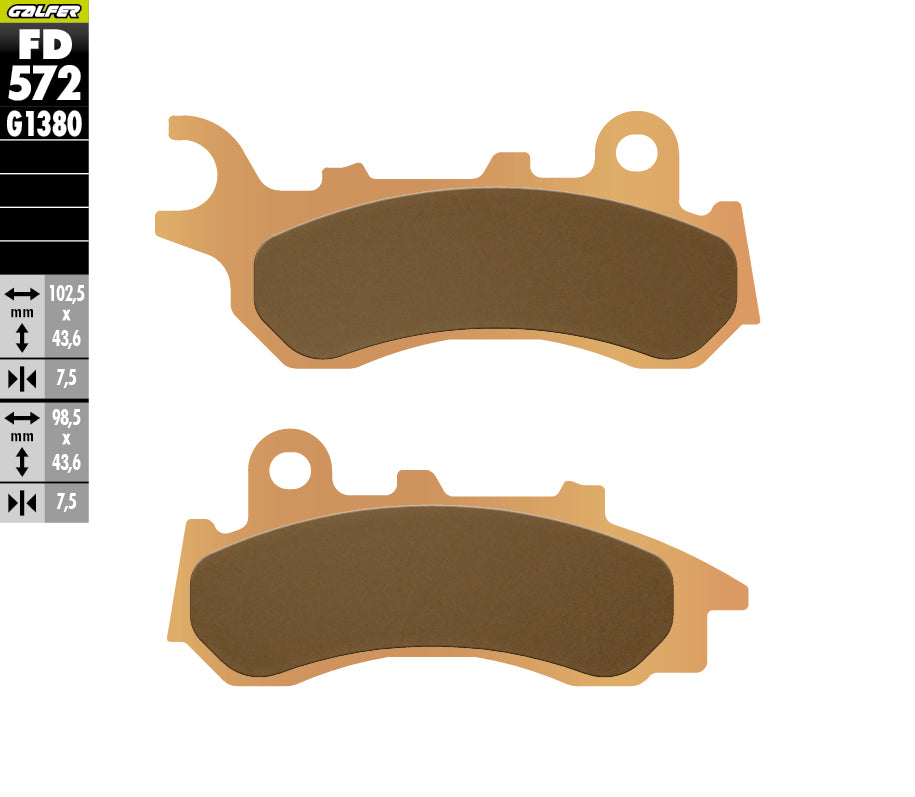 PASTILLAS DE FRENO GALFER SINTERIZADAS FD572G1380